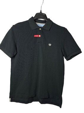 Chaps Mens The Everyday Polo Shirt Size M Black Cotton